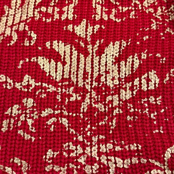 Jodifl Sweater Womens Knit NEW Christmas Holiday Red Gold Sparkle Gift LargeSize - Picture 6 of 9